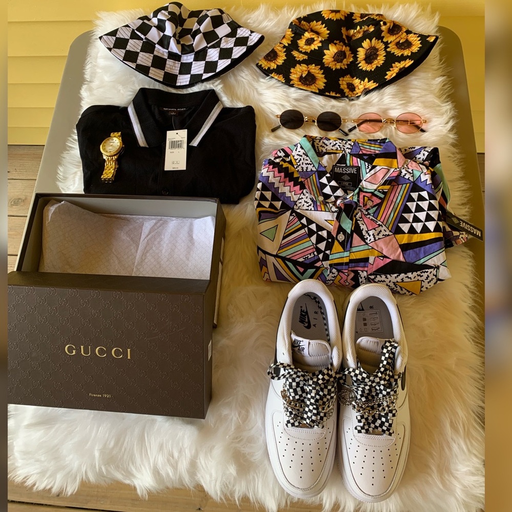 🚨SOLD🚨Custom Nike Air Force 1 Men Size 10.5 Bundle (Free Gucci Box)